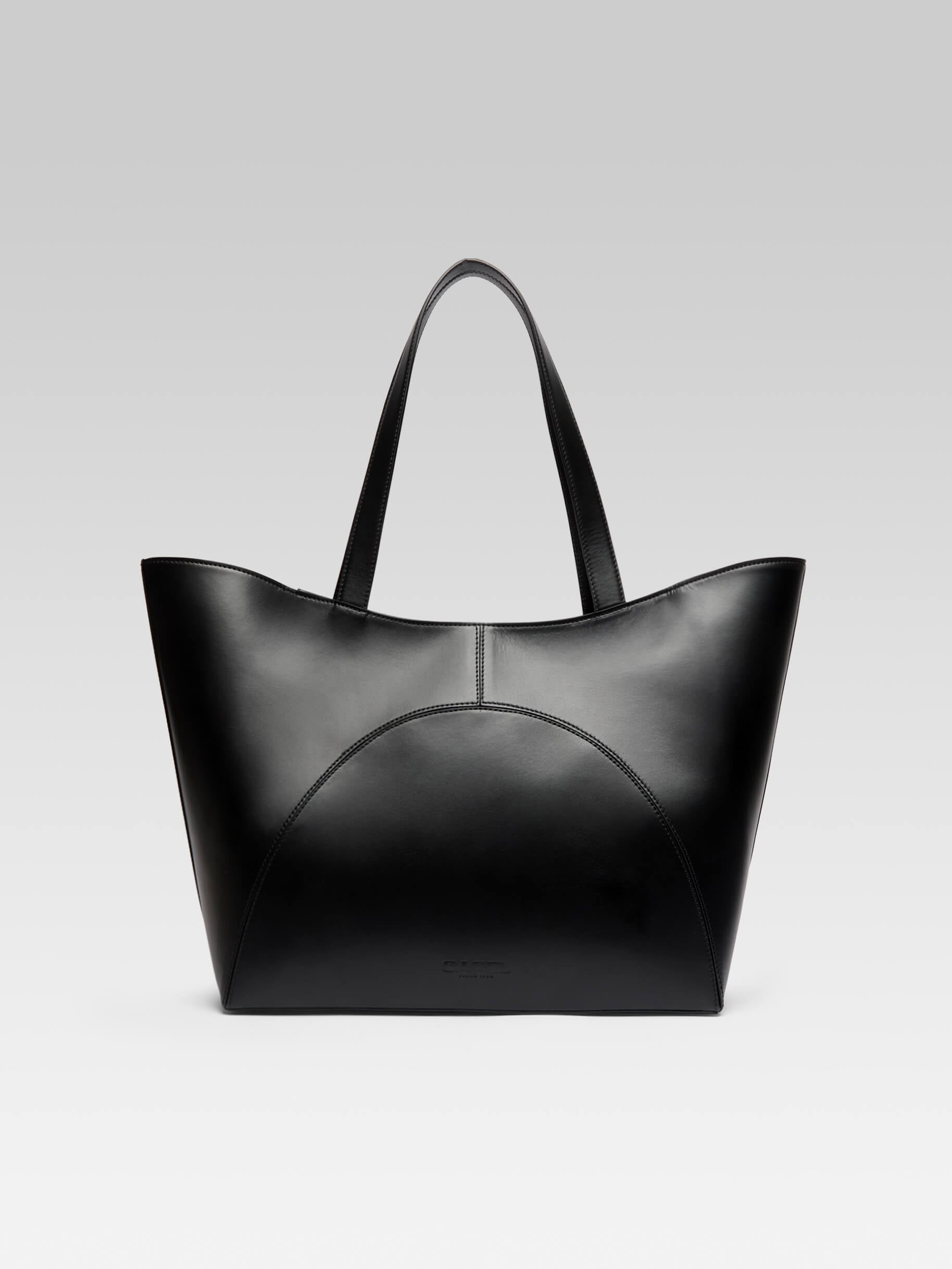 Clemenceau - Sac cabas cuir noir - Image numéro 2