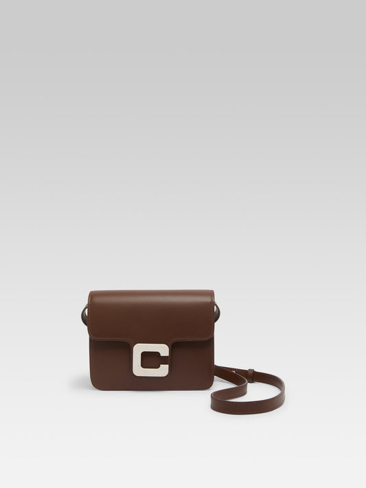 Mini Sorbonne - Sac cuir marron upcyclé