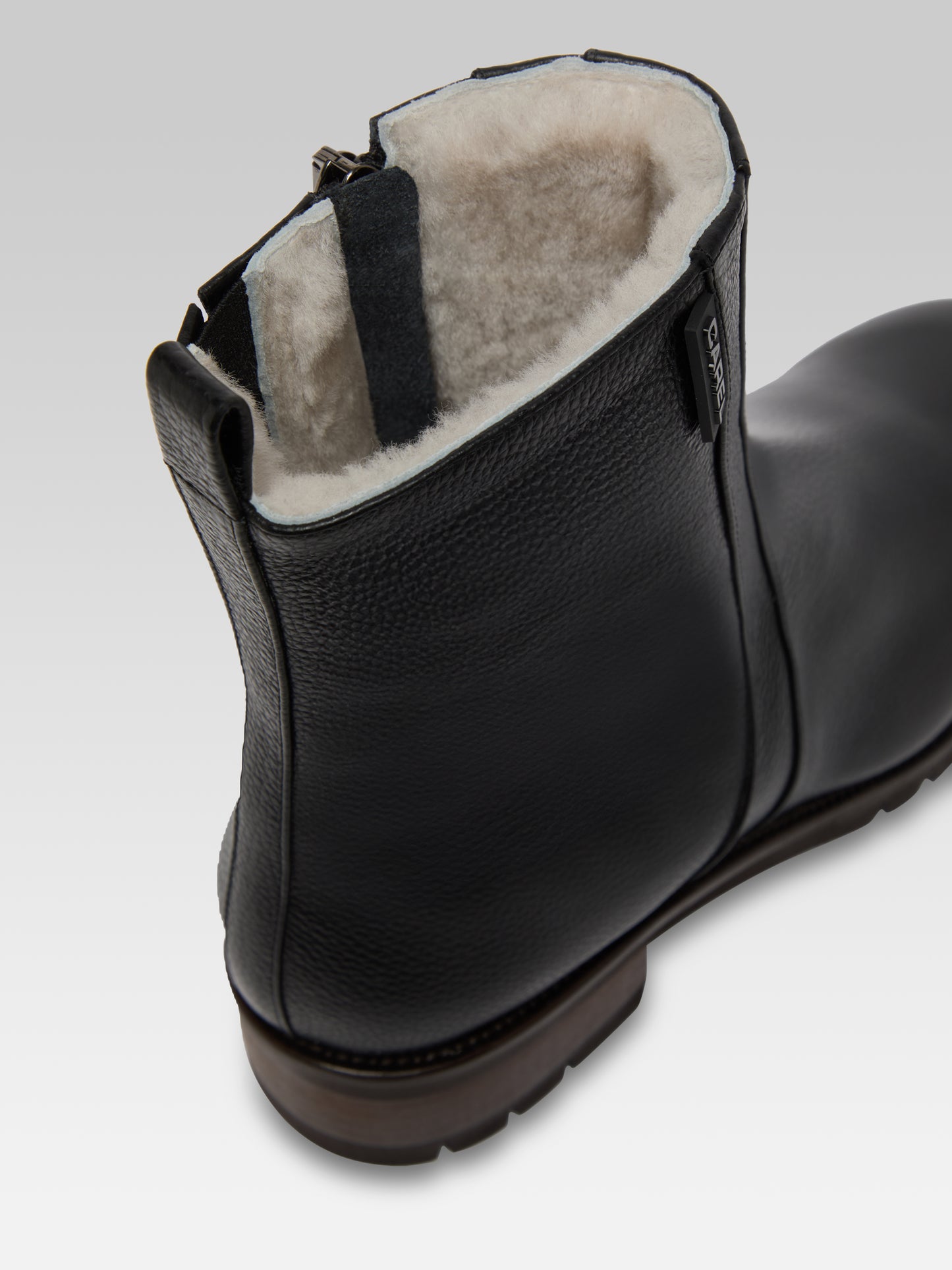 Phoenix  - Bottines fourrées en cuir noir