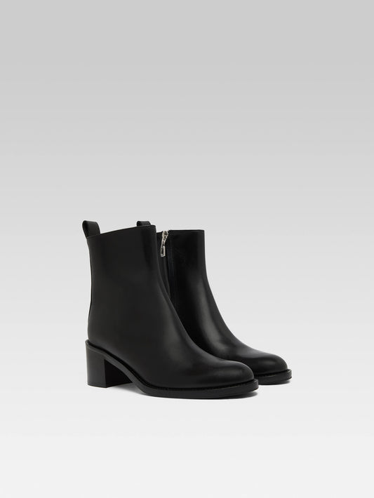Bristol - Black leather ankle boots - Image number 2