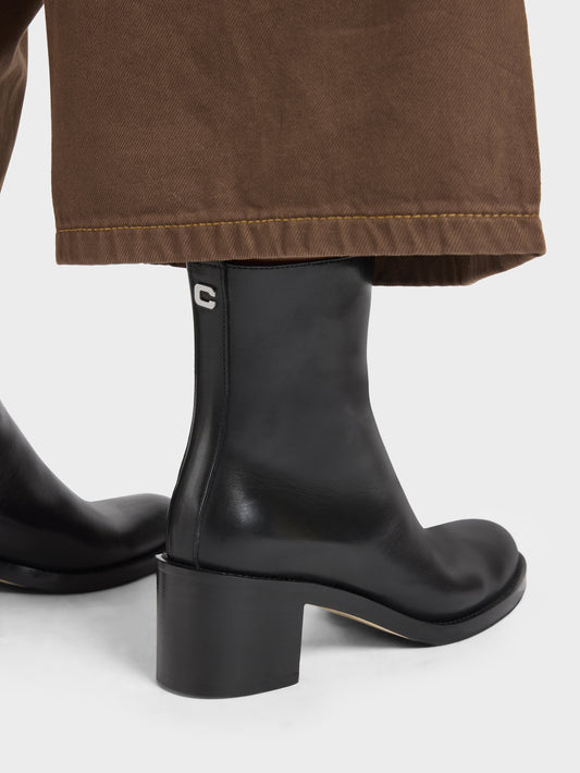Bristol - Black leather ankle boots - Image number 7