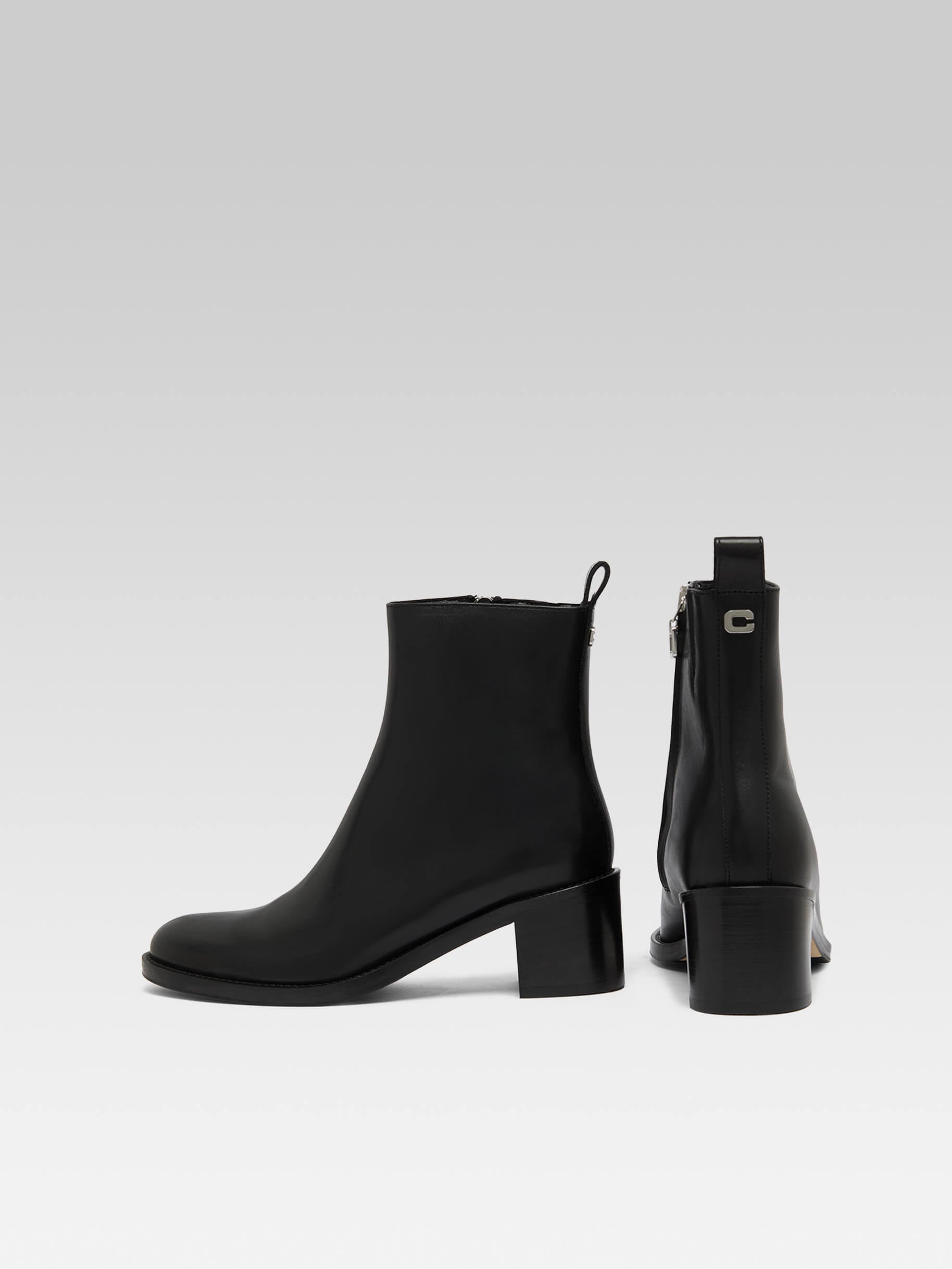 Bristol - Black leather ankle boots - Image number 3