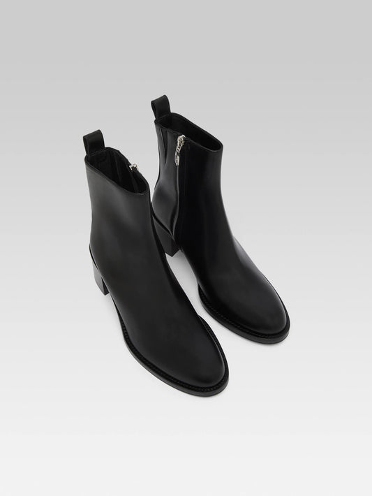 Bristol - Black leather ankle boots - Image number 4