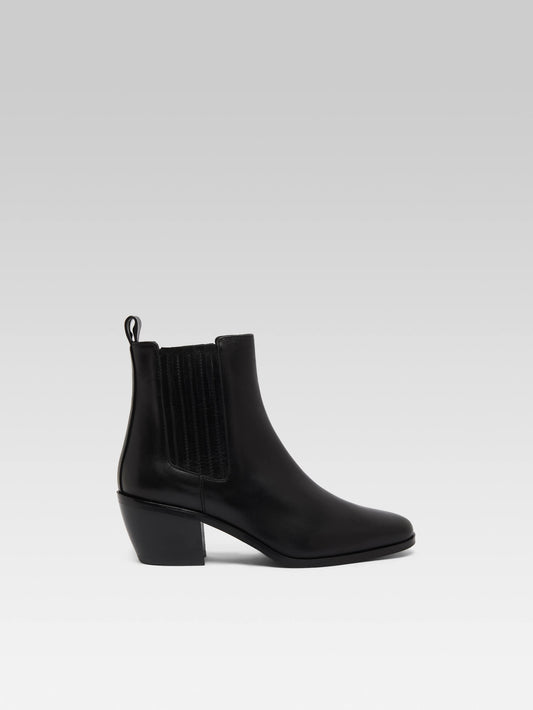 Memphis - Black leather ankle boots