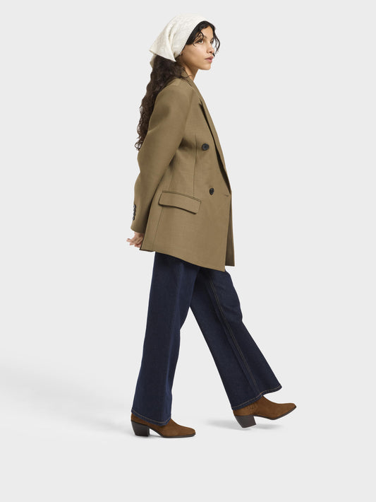 Memphis - Cognac suede leather ankle boots - Image number 7