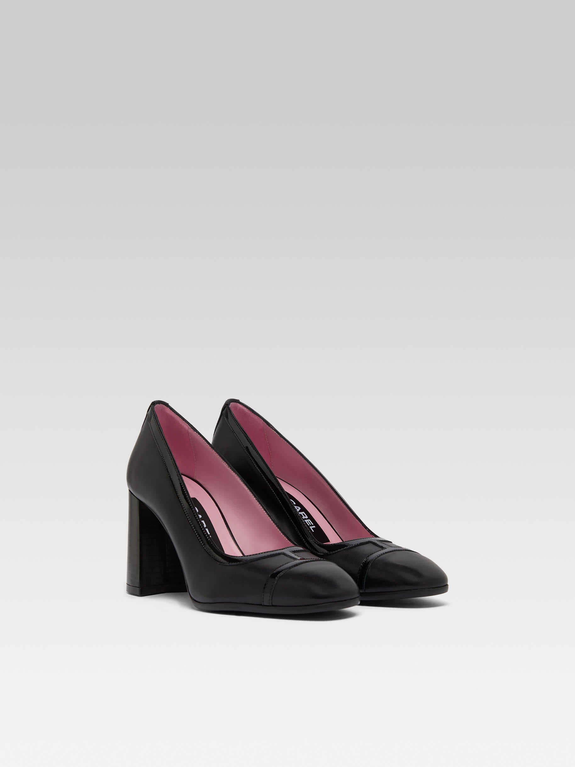 Lise - Escarpins cuir et cuir verni noir - Image numéro 2