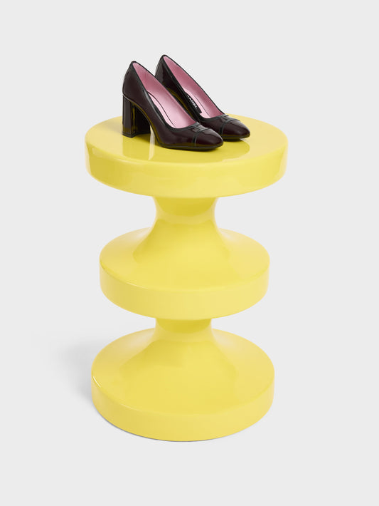 Lise - Escarpins cuir verni marron et noir - Image numéro 7