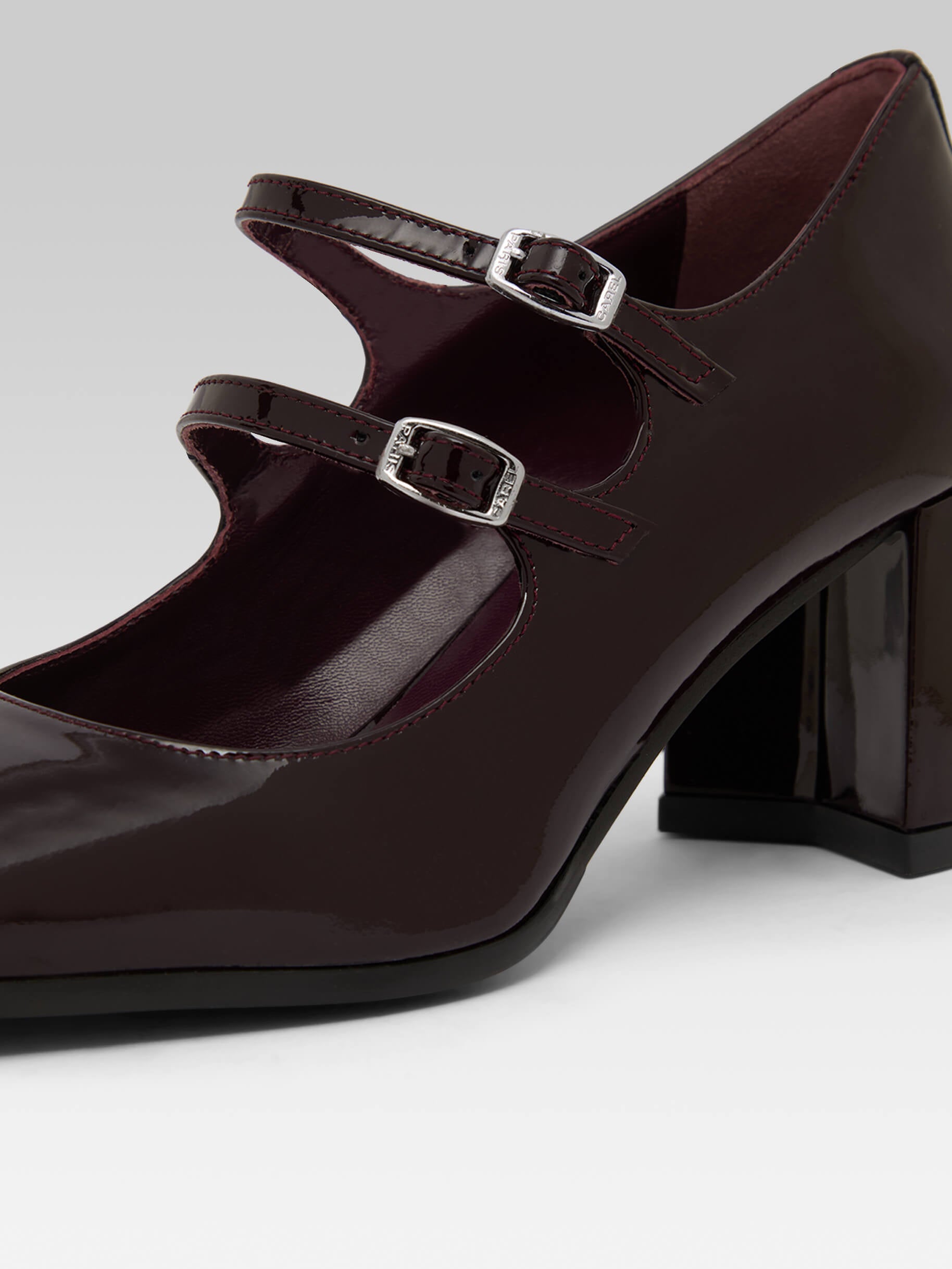 Alice - Brown patent leather Mary Janes pumps - Image number 3