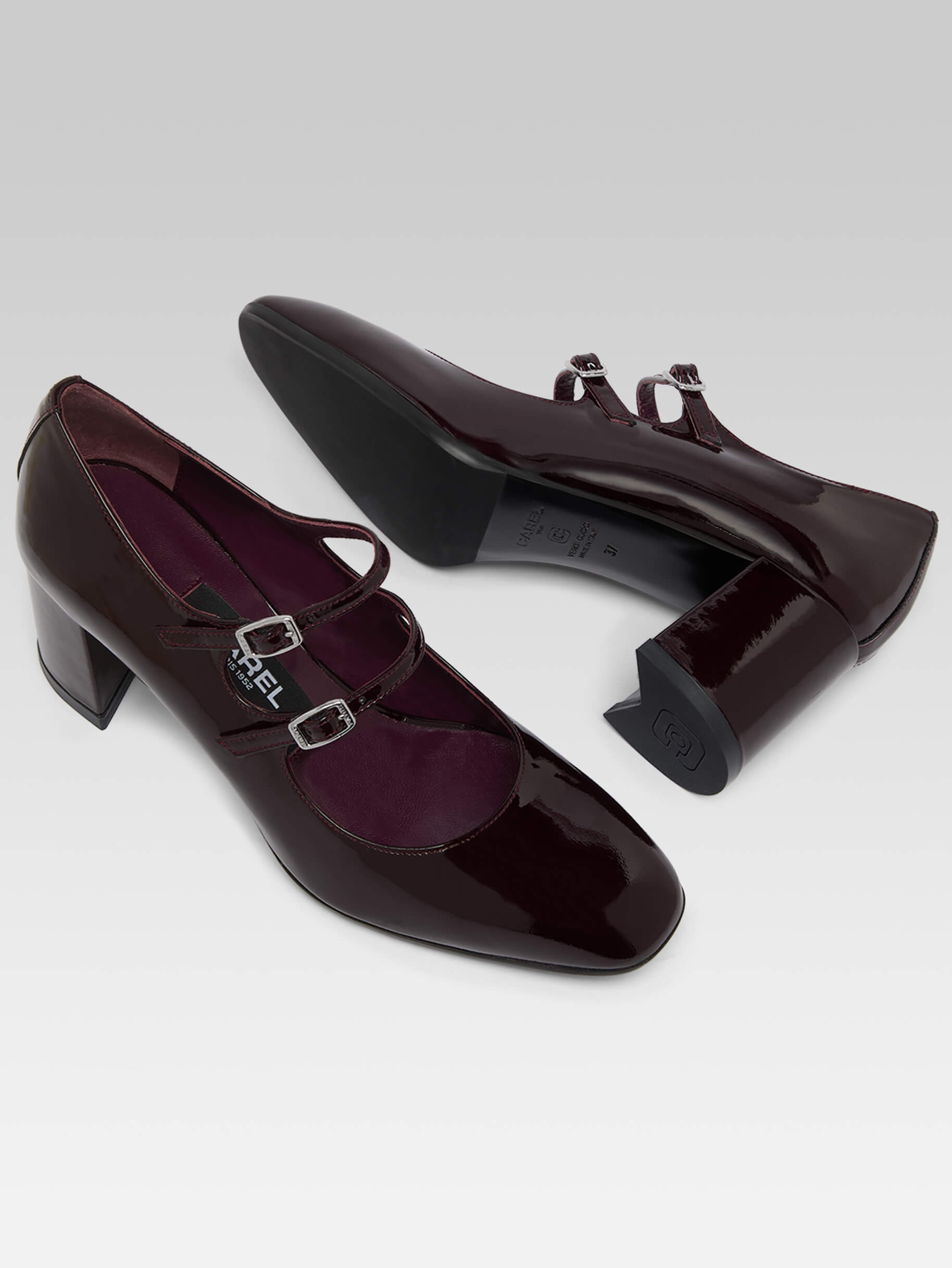 Alice - Brown patent leather Mary Janes pumps - Image number 5