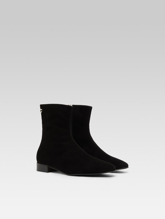 Aiglon - Bottines cuir velours noir - Image numéro 2