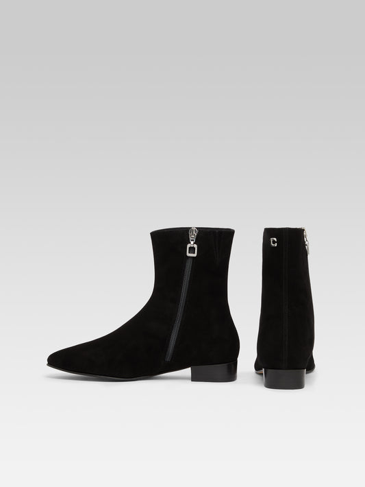Aiglon - Bottines cuir velours noir - Image numéro 3