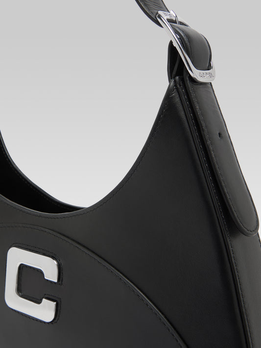Concorde - Black leather shoulder bag - Image number 2