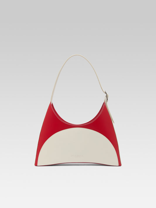 Concorde - Ivory and red leather shoulder bag - Image number 6
