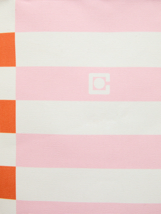 Baya - Tote bag in pink, orange and white bayadere fabric - Image number 4