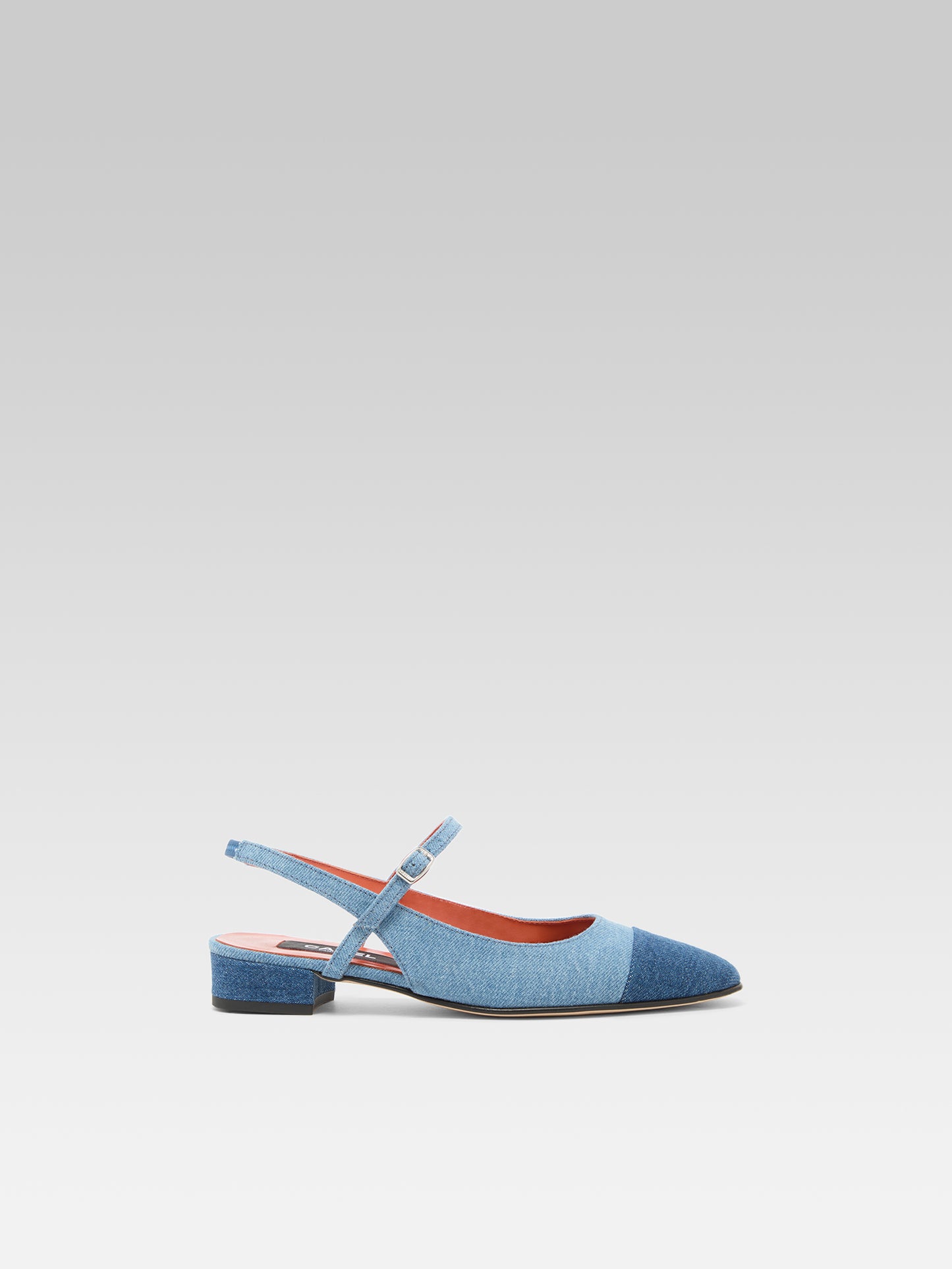 Oceano - Slingback tissu bi-jeans clair