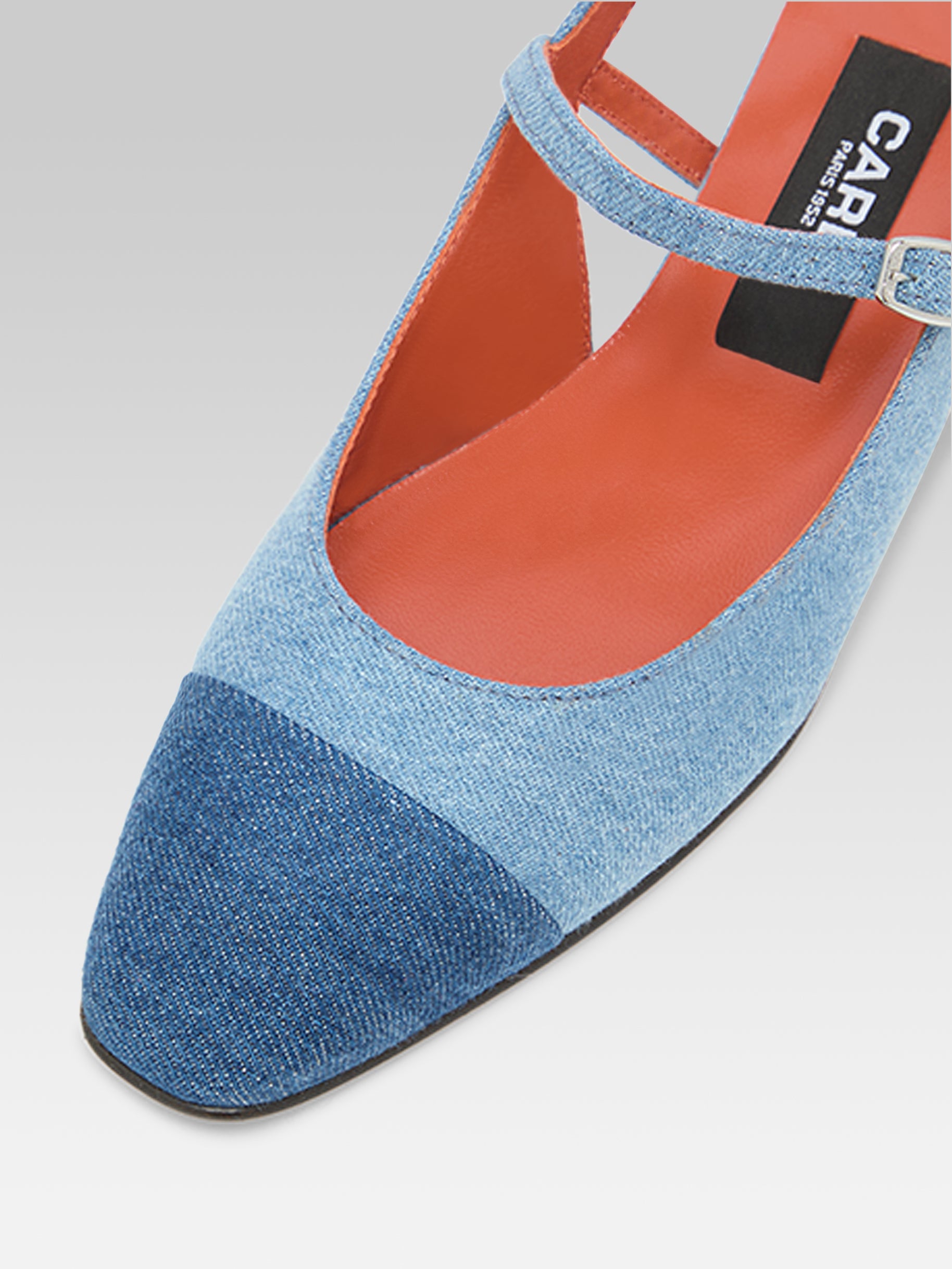 Oceano - Slingback tissu bi-jeans clair - Image numéro 4