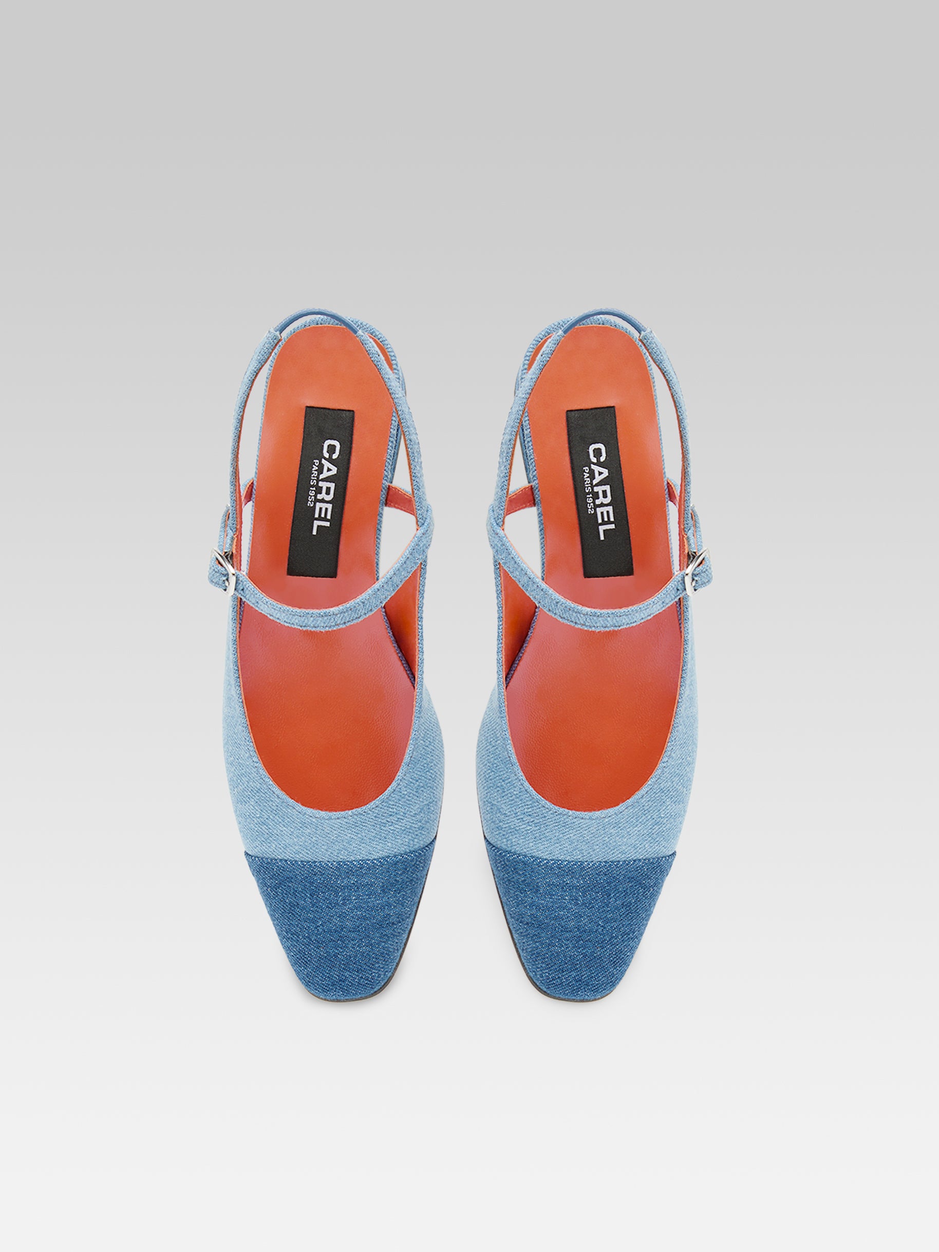 Oceano - Slingback tissu bi-jeans clair - Image numéro 3