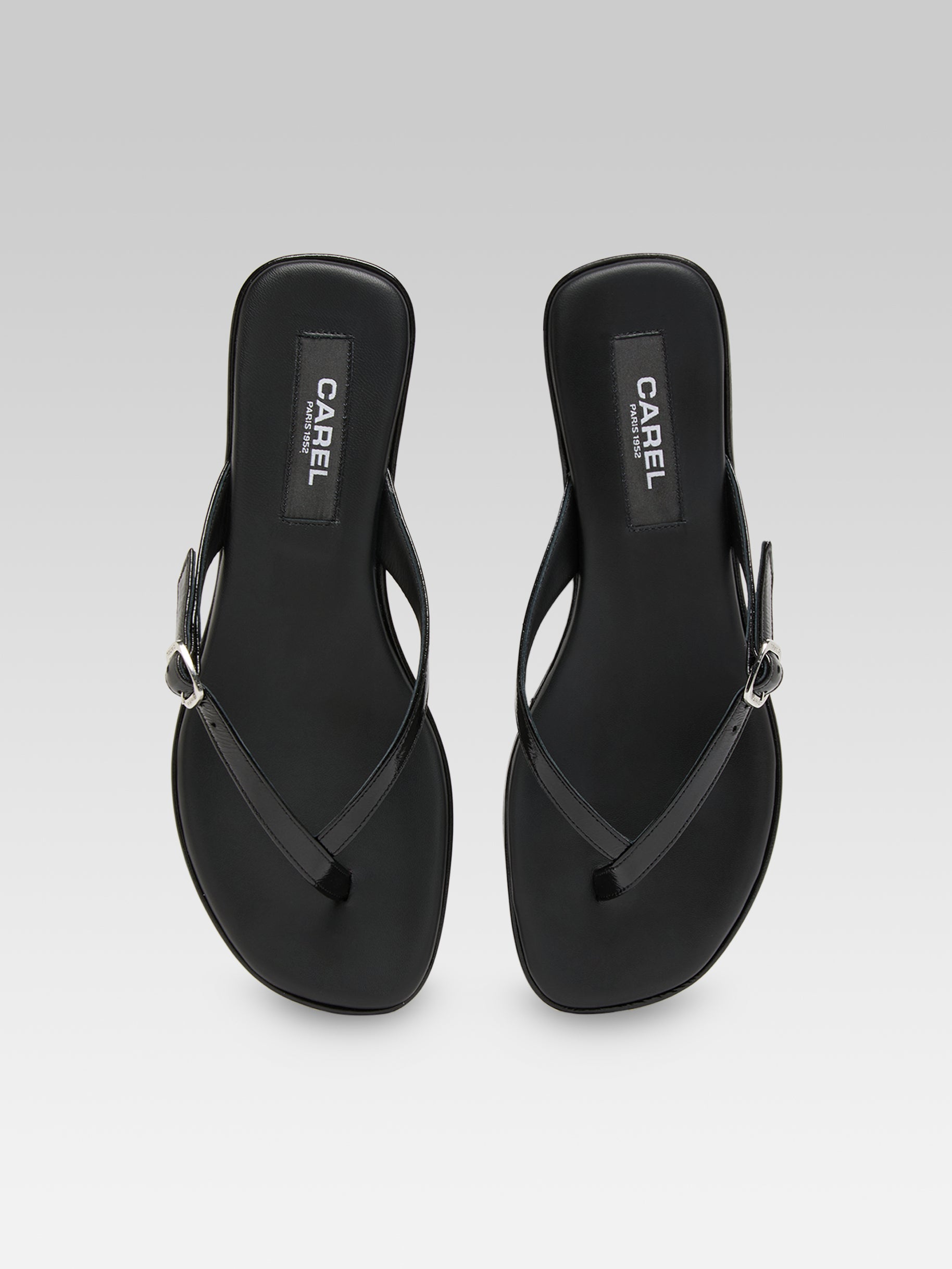 Piscine - Black patent leather sandals - Image number 4