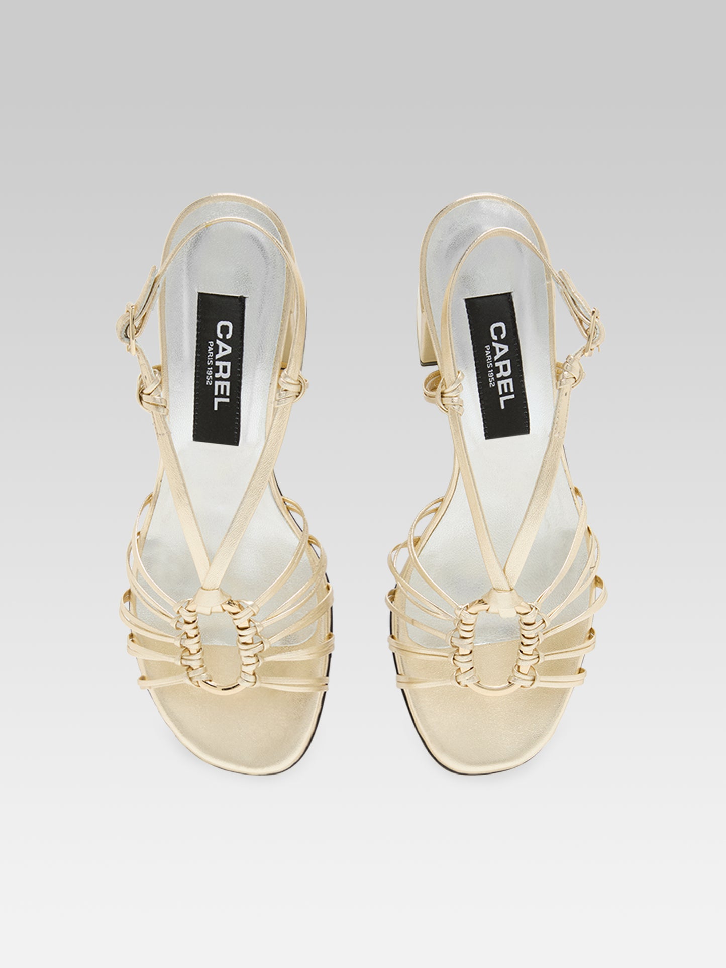 Ipanema - Sandales cuir laminé platine