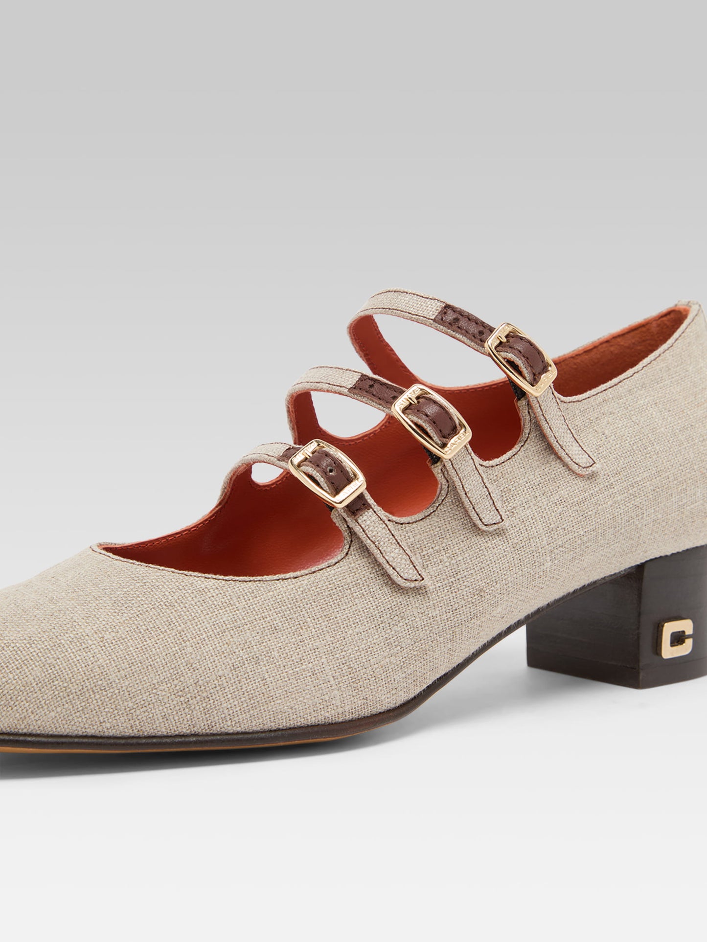 Kina - Escarpins babies tissu beige