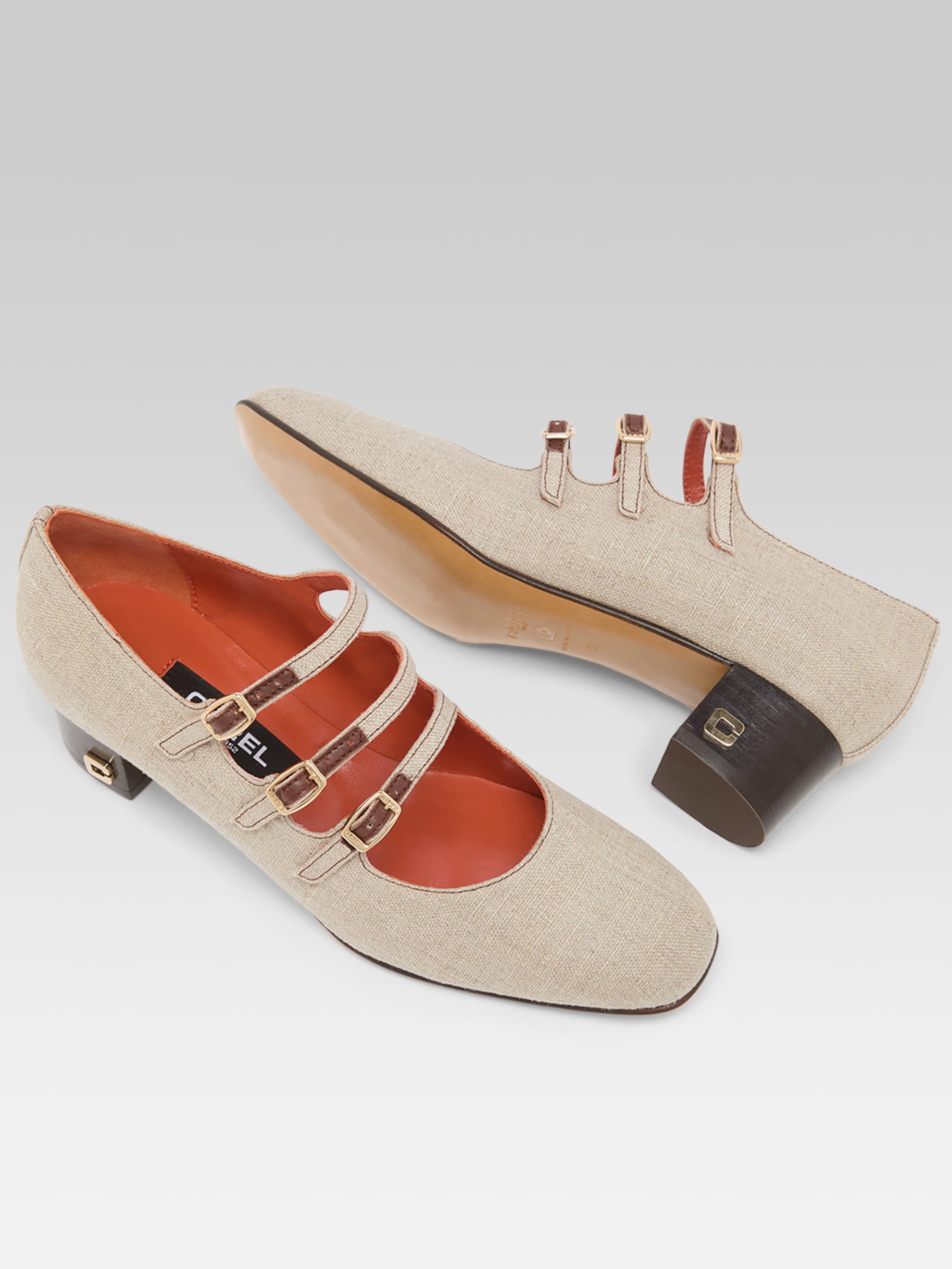 Kina - Escarpins babies tissu beige - Image numéro 5