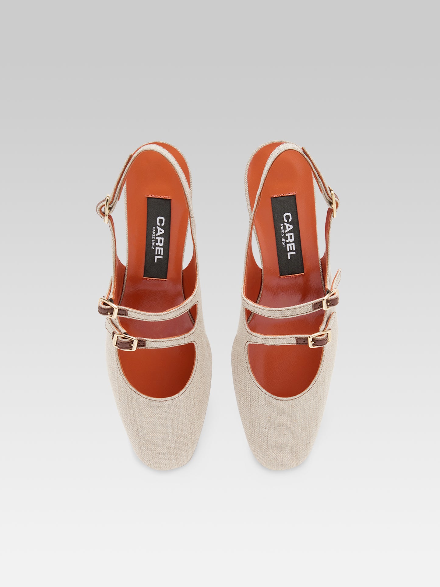 Peche - Babies slingback tissu beige