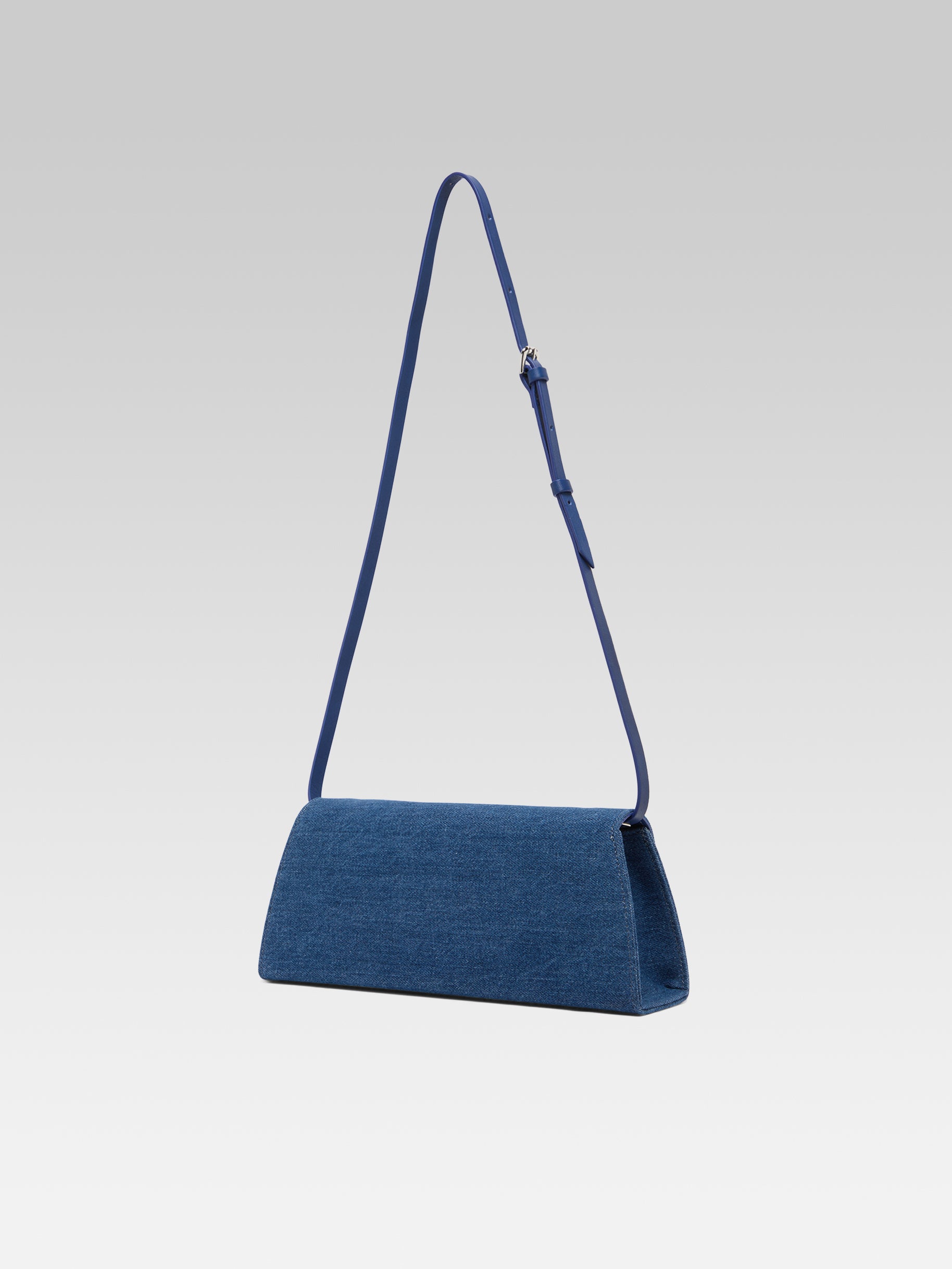 Madeleine - Blue denim fabric shoulder bag - Image number 5