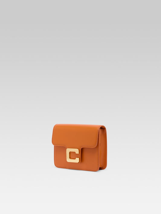 Mini Sorbonne - Sac cuir grainé orange - Image numéro 3
