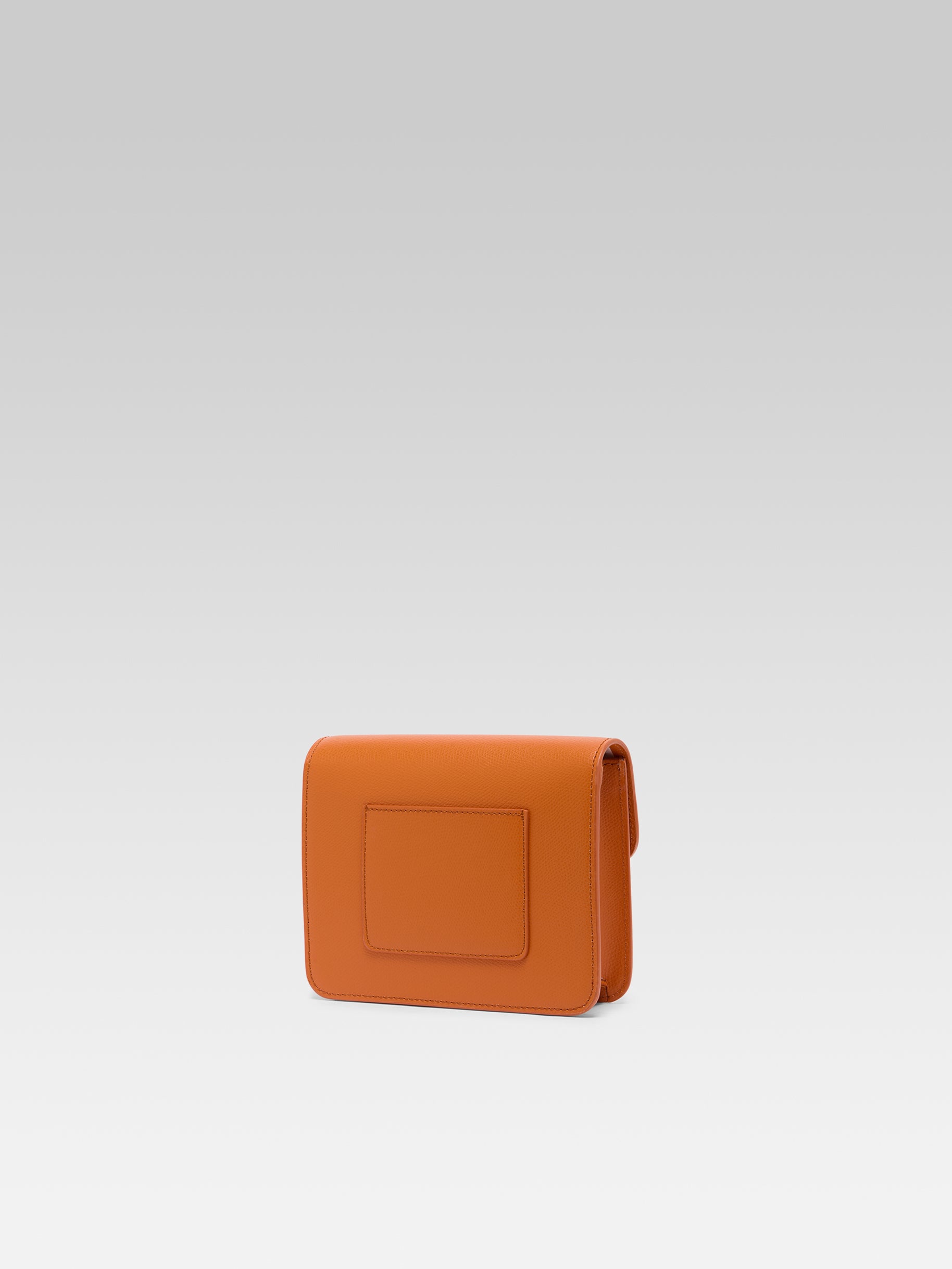 Mini Sorbonne - Sac cuir grainé orange - Image numéro 2