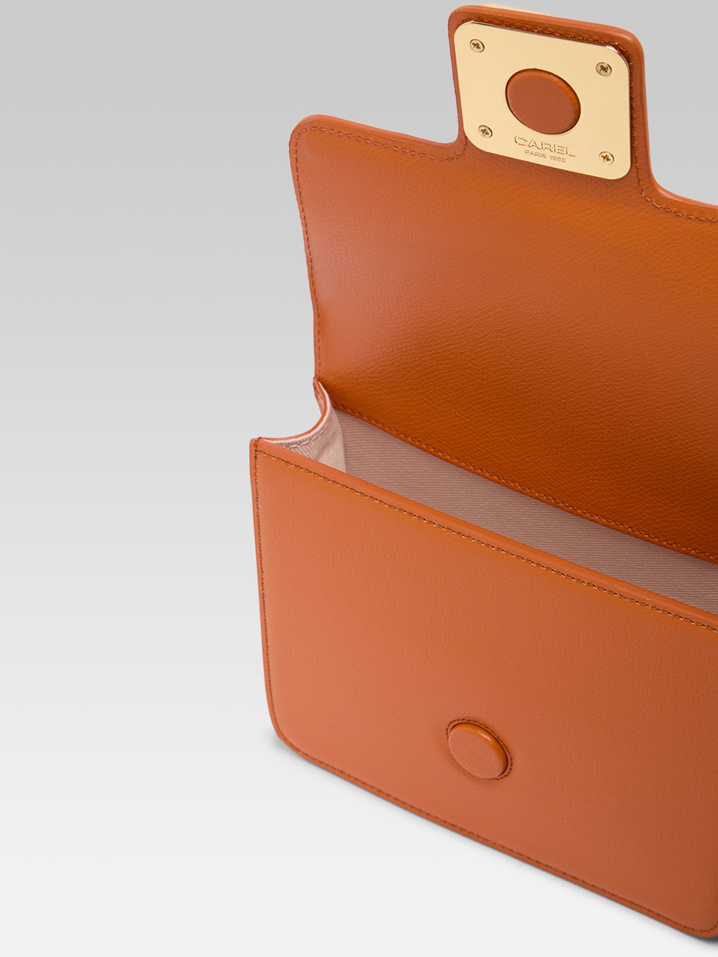 Mini Sorbonne - Sac cuir grainé orange