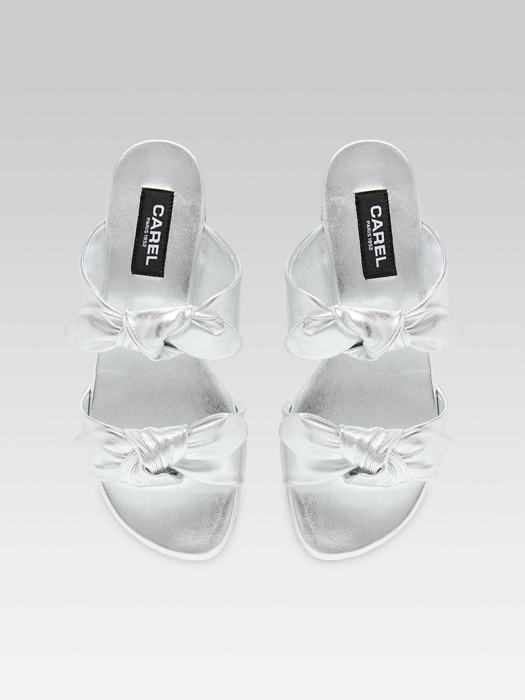 Bikini - Mules cuir argent - Image numéro 4