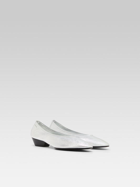 Carlotta - Ballerines laminé argent - Image numéro 3
