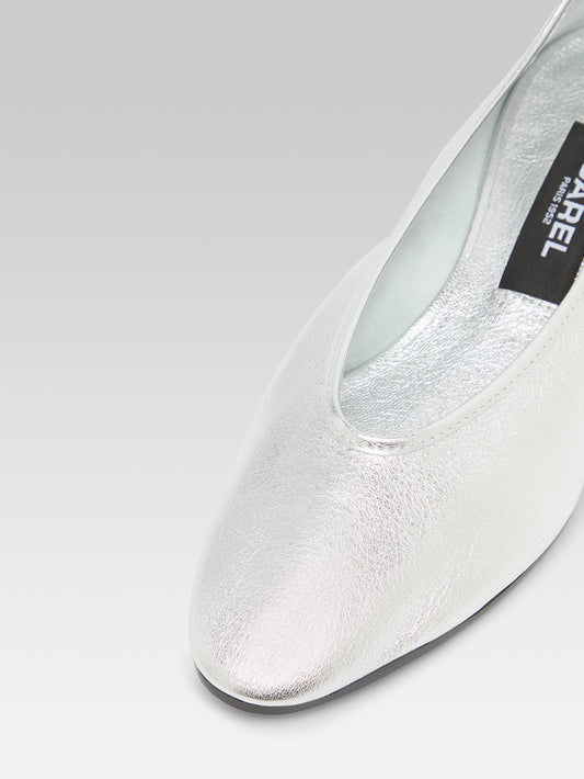 Carlotta - Ballerines laminé argent - Image numéro 4