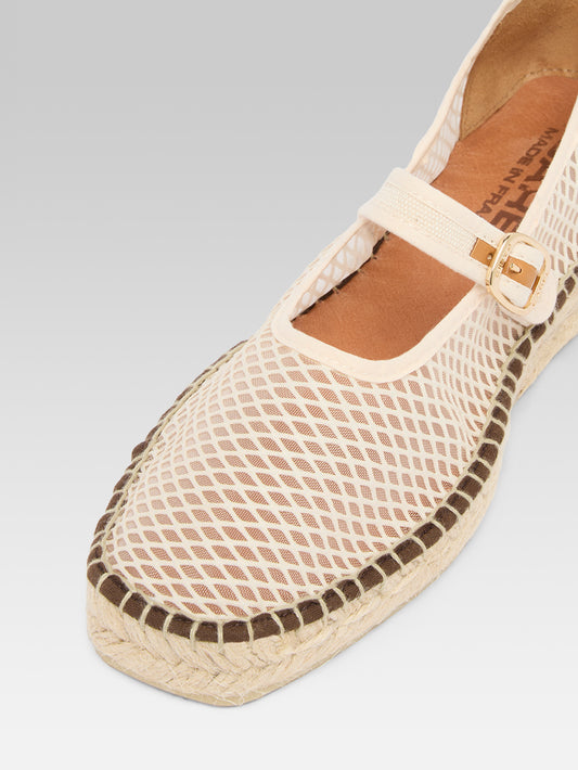 Lagoa - Espadrilles babies résille ivoire - Image numéro 2