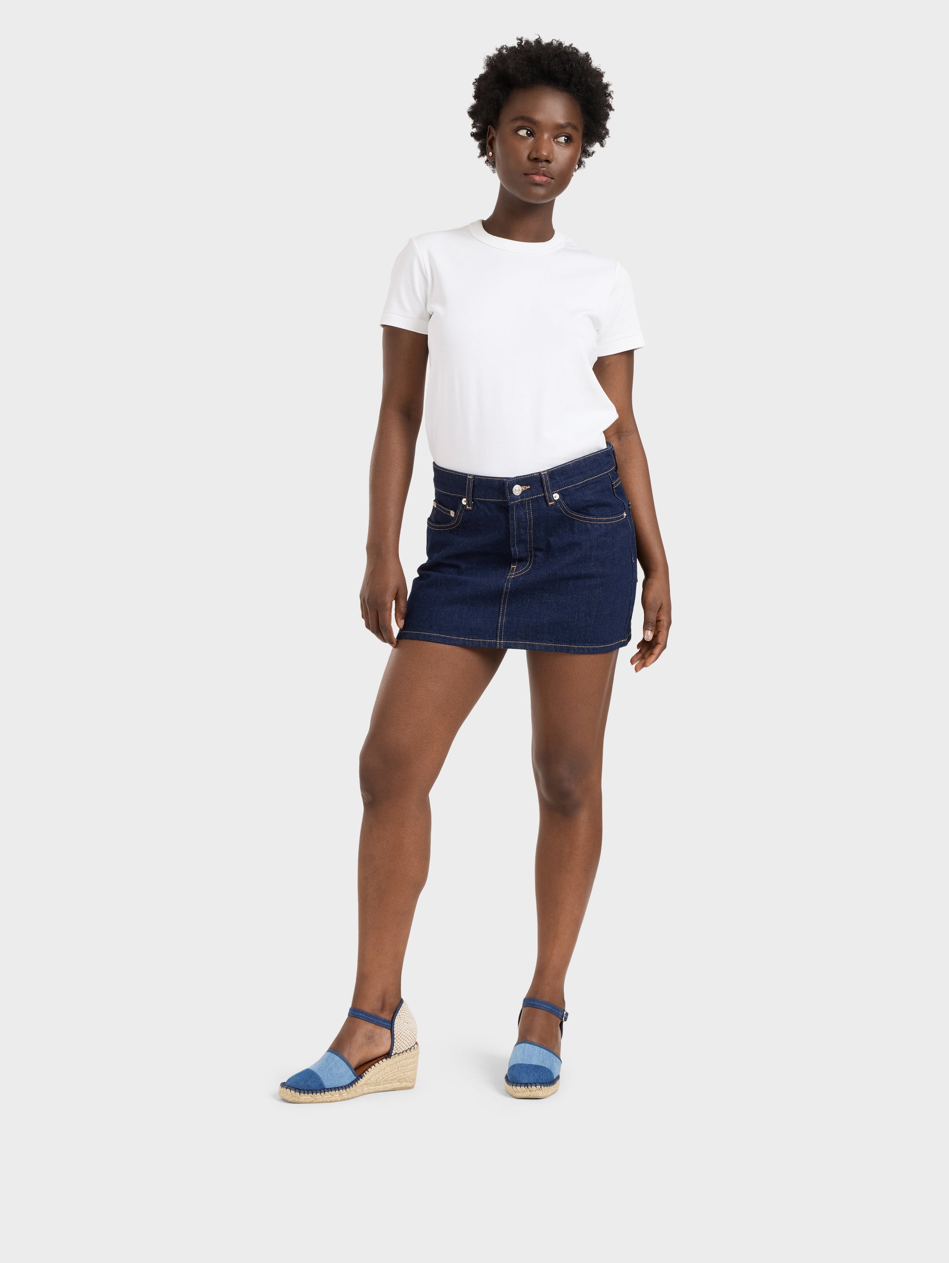 Rio - Two-tone denim wedge espadrilles - Image number 7