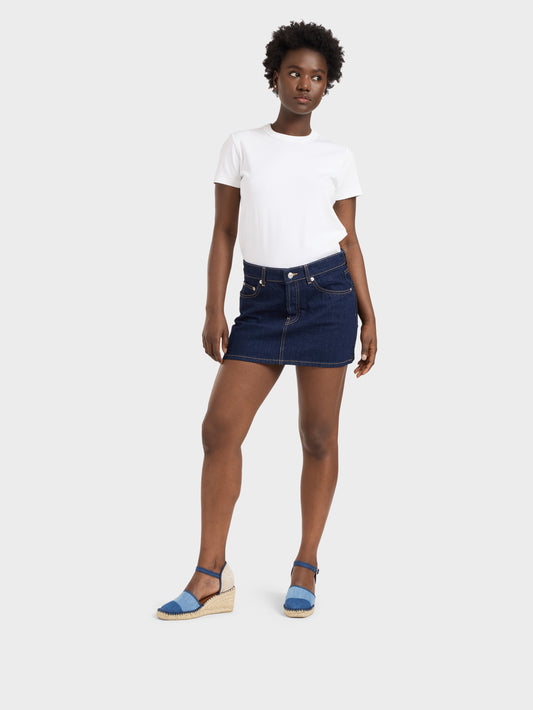 Rio - Two-tone denim wedge espadrilles - Image number 5