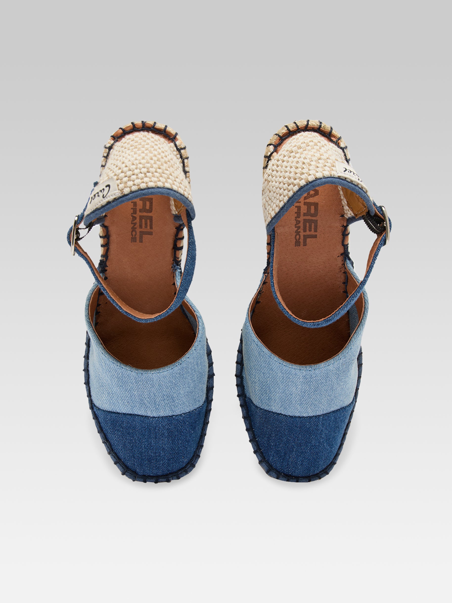 Rio - Two-tone denim wedge espadrilles - Image number 9