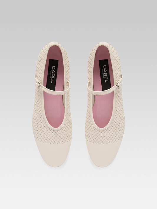 Tracy - Ballerines babies cuir tressé ivoire - Image number 3