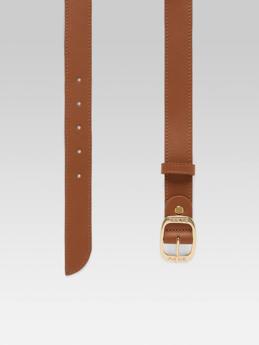 Jeanette - Ceinture cuir cognac - Image numéro 2