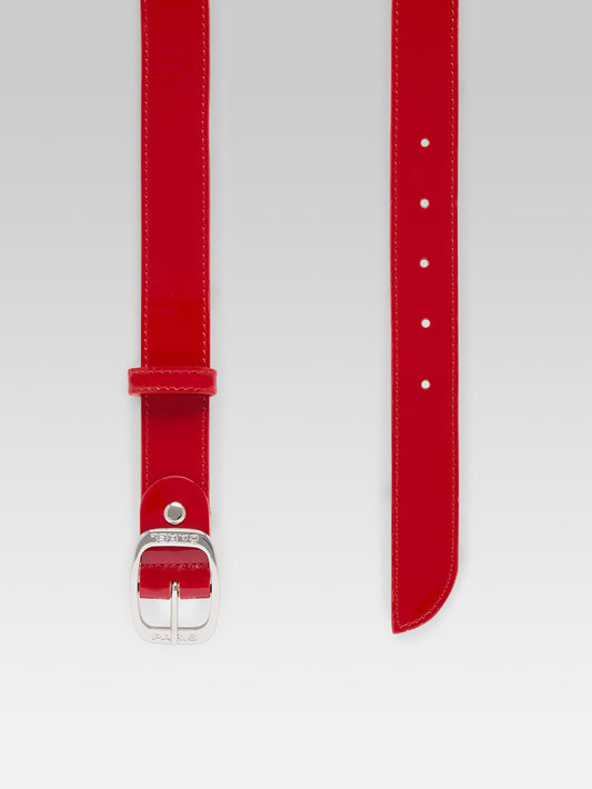 Jeanette - Red patent leather belt - Image number 2