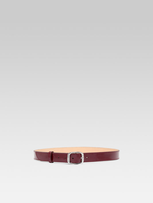 Jeanette - Burgundy patent leather belt