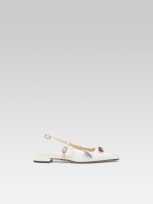 Souris P - White patent leather slingback - Image number 1