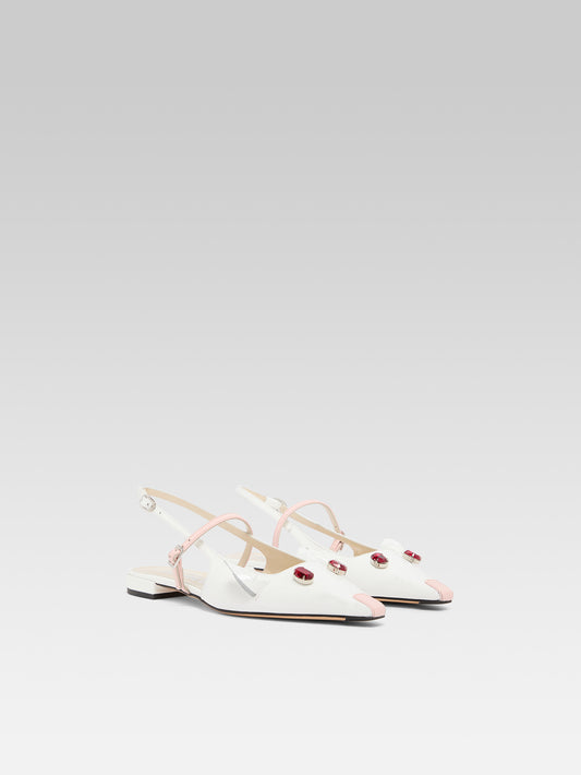 Souris P - White patent leather slingback - Image number 2