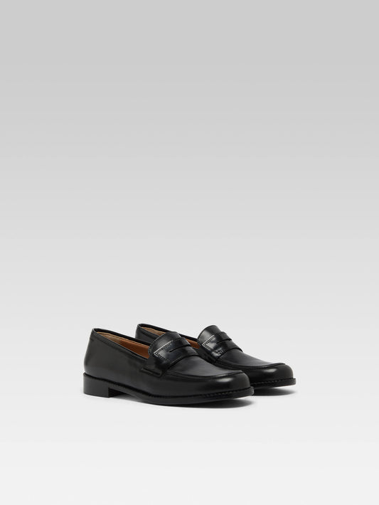 Penny - Black leather loafers - Image number 2