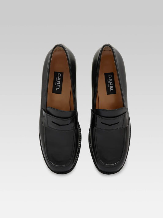 Penny - Black leather loafers - Image number 4
