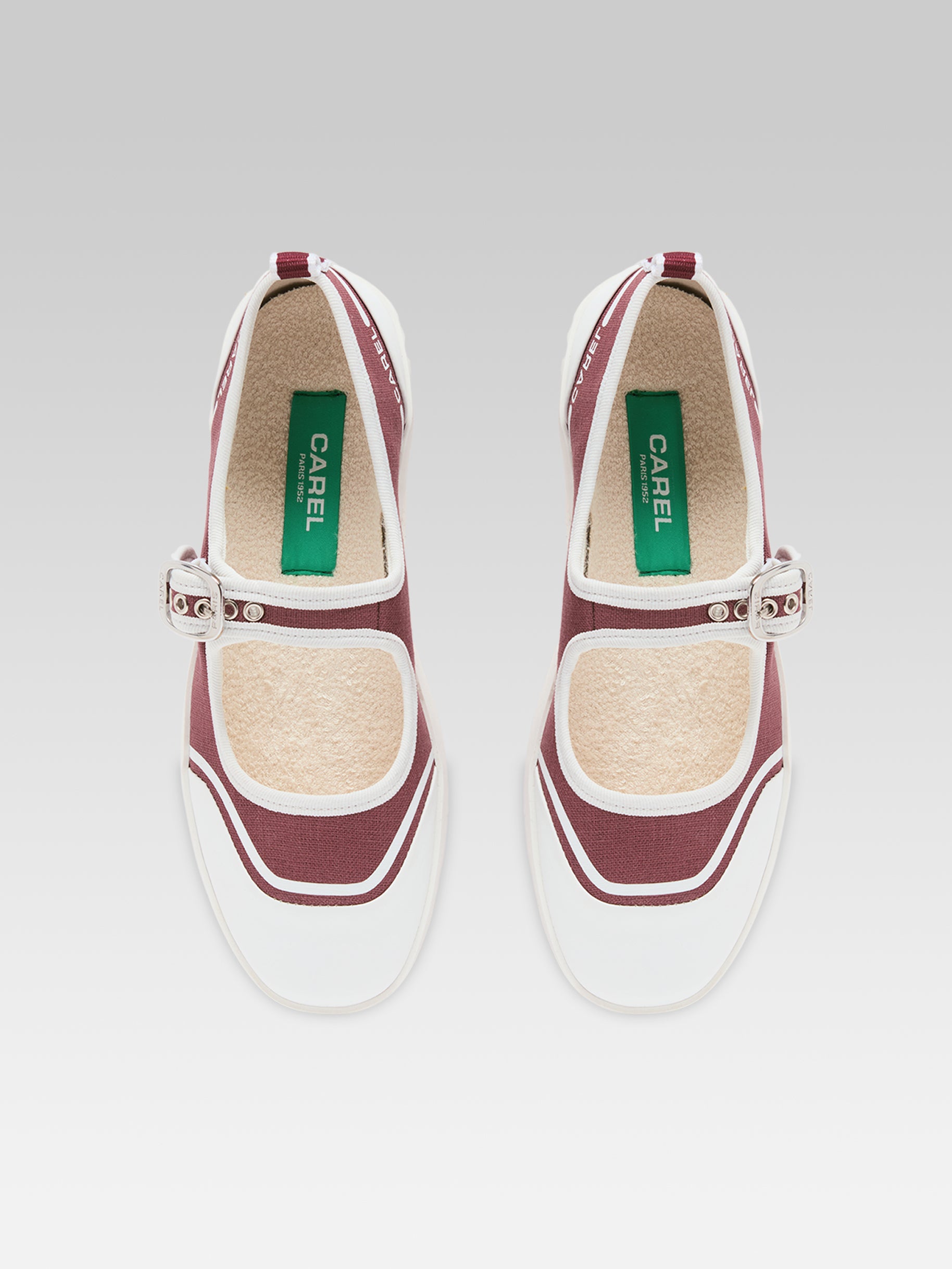 Costa - Tennis à bride en toile chataigne - Image numéro 2