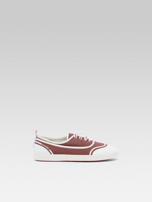 Sol - Tennis à lacets toile chataigne