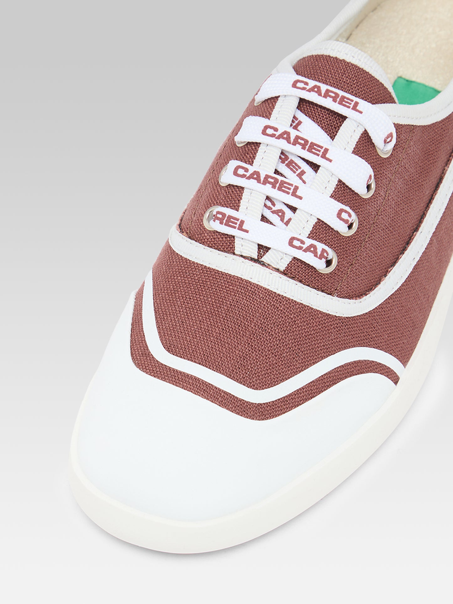 Sol - Tennis à lacets toile chataigne