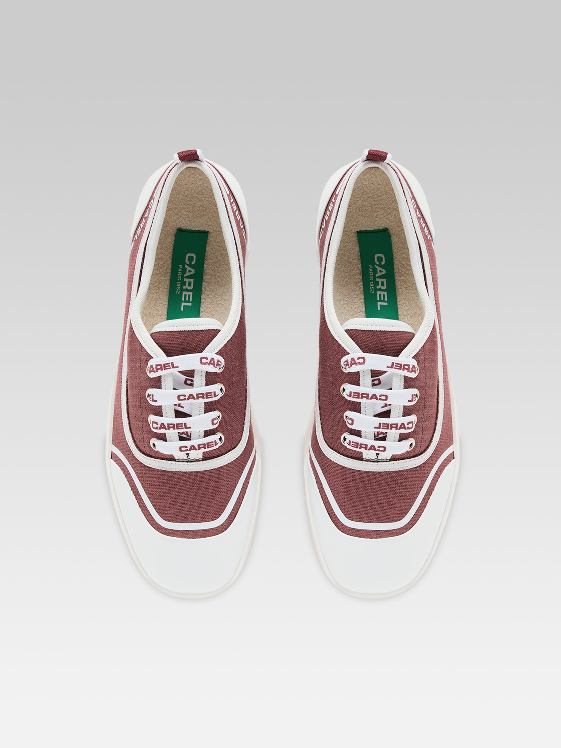 Sol - Tennis à lacets toile chataigne - Image numéro 5