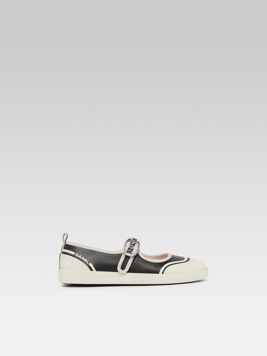 Costa - Tennis à brides cuir noir